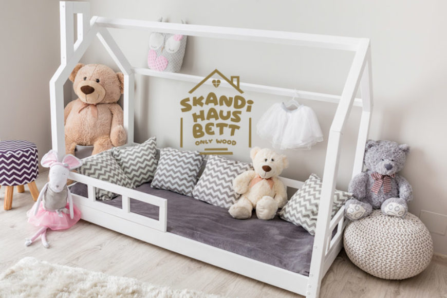 Kinder HausBett im skandinavischen Stil