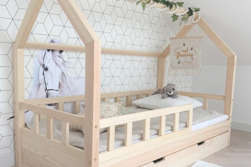 Holzhausbetten – die modischsten und gesündesten Betten für Kinder 🫒🤍