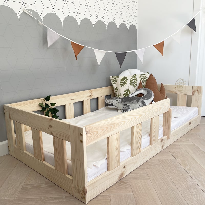 Bodenbett Kiefer Massiv Naturholz Bajo