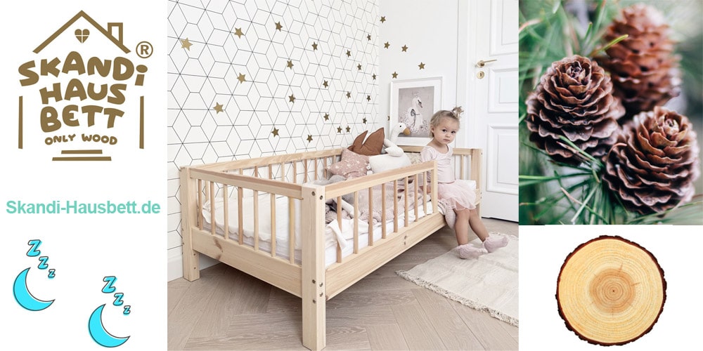 Ein Holzbett bedeutet gesunden Schlaf für Ihr Kind.